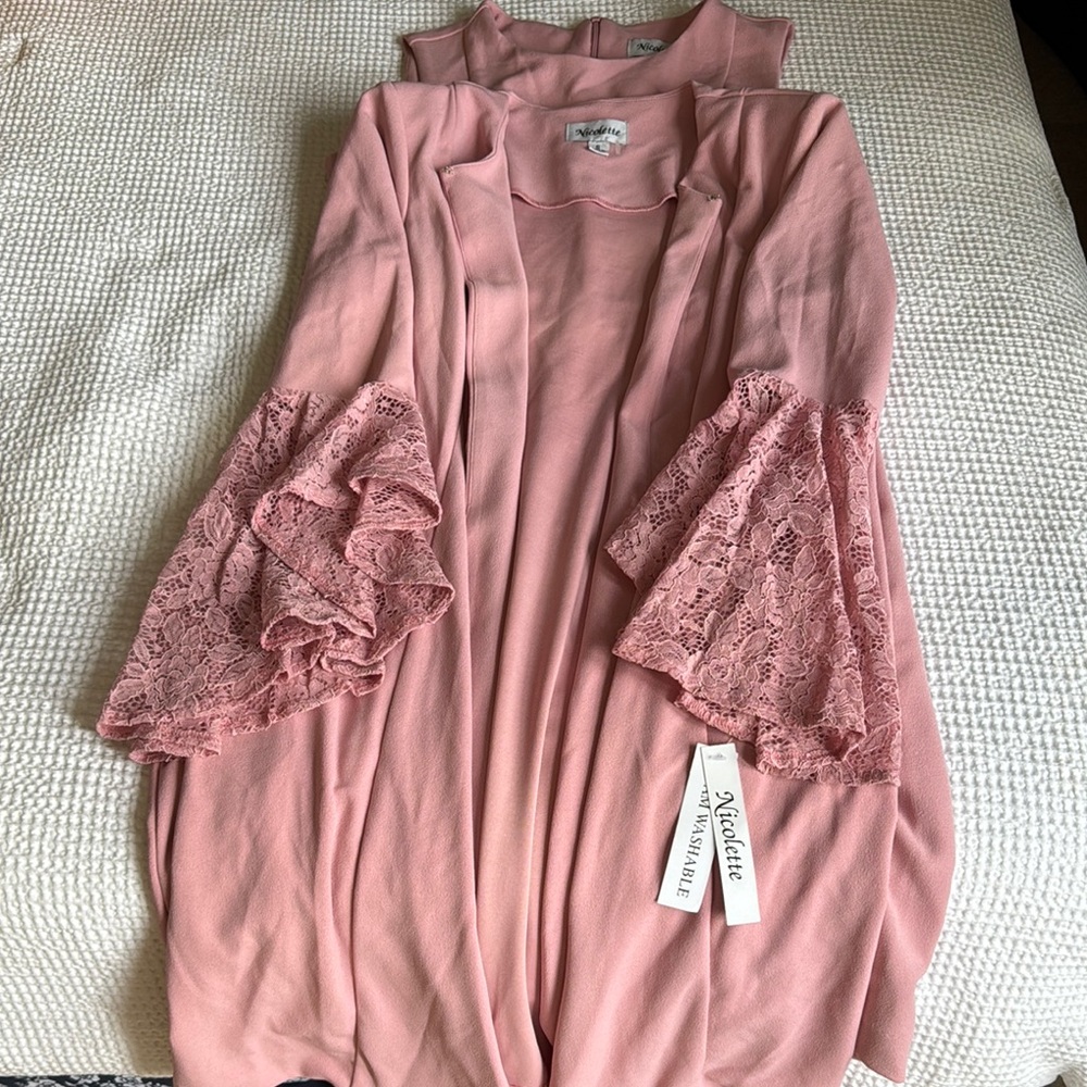 Nicole Pink Mini Dress with Lace Details